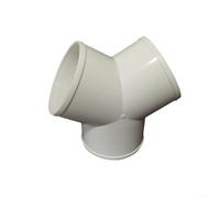 FACAIIO Connecteur de conduit, 100-200 mm circulaire égal en Y connecteur de conduit en plastique pour tuyau d'échappement pour ventilateurs d'extracteur, accessoires de hotte - Joint de conduit en