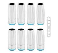 FACAIIO Consommables de buse conique pour chalumeau de soudage MB25 25AK MB25, kit de carénage de gaz en laiton chromé avec 8 buses et clé