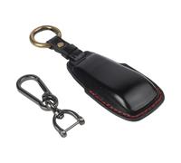FACAIIO Coque de clé en cuir de vachette pour Mercedes-Benz Classe C et E-Class, 3 boutons, Marron/noir pour E300
