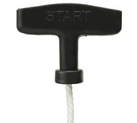 FACAIIO Corde de démarrage pour tondeuse à essence avec poignée de tirage, 98 cm x 4 mm, cordon de rechange pour la plupart des tondeuses à gaz, blanc