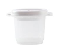 FACAIIO Cuiseur à riz et cuiseur vapeur pour micro-ondes, riz, pâtes et légumes, portable et lave-vaisselle, 16 x 11 x 9 cm, blanc