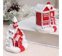 FACAIIO Décoration de maison de Noël en résine rouge de style européen, 8-9,5 cm, pour décoration de maison de vacances