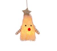 FACAIIO Décoration de Noël en peluche à LED alimentée par piles à suspendre pour décoration d'intérieur festive