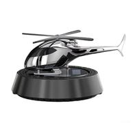 FACAIIO Désodorisant de voiture à énergie solaire avec modèle d'avion rotatif, alliage d'aluminium et ABS, mode double fréquence, comprend une tablette parfumée pour voyage et trajet