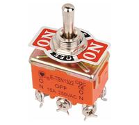 FACAIIO E-TEN1322 Interrupteur à bascule 15 A 250 V SPST, 6 broches 3 positions On-Off Autobloquant avec trou de 12 mm pour l'industrie marine