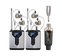 FACAIIO Écouteurs de surveillance sans fil professionnels - Casque de streaming en direct pour performance sur scène et répétition de musique, liaison audio en temps réel (1 à 2)
