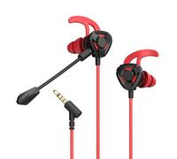 FACAIIO Écouteurs Filaires Intra-auriculaires avec Microphone pour Gaming et E-Sport Suppression de Bruit pour PC Mobile Appareils 5x5x2cm Noir