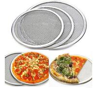FACAIIO Écran à pizza en maille d'aluminium pour la cuisson de pizzas et de pâtes, 20,3 à 50,8 cm, plaque de cuisson non pizzéria, réutilisable et facile à nettoyer