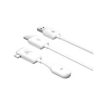FACAIIO Écran de projection USB sans fil 1080p avec type émetteur et récepteur HD/USB pour PC portable, design compact et portable, 60 cm, blanc