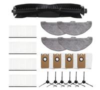 FACAIIO Ensemble de pièces de rechange pour aspirateur Arnagar S8 for Pro, avec brosse principale, 6 brosses latérales, serpillères, filtres et sacs, nettoyage en profondeur des sols durs et des tapis