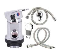 FACAIIO Ensemble mitigeur de douche avec bec G1/2 et deux tuyaux en acier inoxydable de 80 cm pour camping-car, caravane, camping-car, salon de lavabo