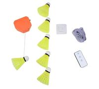 FACAIIO Entraîneur de badminton pour entraînement solo en intérieur avec cordon élastique réglable, volant en nylon, télécommande, base robuste et crochet sans trace