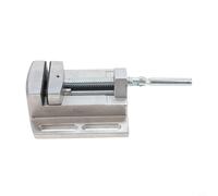 FACAIIO Étau de presse en aluminium avec mâchoires plates, mini mandrin de perceuse en métal, pince manuelle pour polissage et perçage, argenté