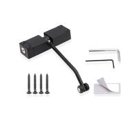 FACAIIO Ferme-porte hydraulique robuste en acier inoxydable pour intérieur et extérieur, fermeture silencieuse et lisse, mécanisme à vis réglable, 22 x 15 x 2,5 cm, noir