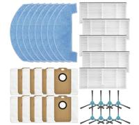 FACAIIO Filtre de rechange pour balai à franges avec brosse latérale pour Tesla RoboStar iQ400 Plus, pour Midea S5 Plus, Conga 2299 Ultra, Genesis, X-Treme