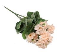 FACAIIO Fleurs artificielles pour décoration rose et rouge géranium, 36 cm, bouquet avec 5 branches, pour maison, mariage, jardin, magasin