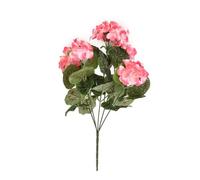 FACAIIO Fleurs artificielles pour rose - Arrangement floral en soie rouge géranium 36 cm avec 5 branches pour décoration de maison, mariage, jardin