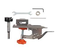 FACAIIO Gabarit de perçage de charnière caché de 35 mm pour le travail du bois, guide de perçage de trou avec foret en alliage et fixation en acier inoxydable