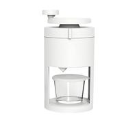 FACAIIO Glace pilée à main pour machine pour cônes de neige et slushies, pour broyeur à glace manuel avec bol en verre, PP + acier inoxydable, 27 x 15 x 13,6 cm, blanc