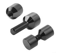 FACAIIO Goupille de localisation de bride à 2 trous pour l'alignement des tuyaux, ensemble moleté en aluminium de 2,8 cm, collier de serrage duplex de câble métallique, matériau 6061 anodisé noir, 10