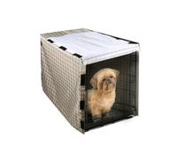 FACAIIO Housse de cage pour chien - 106,7 x 69 x 76 cm - Tissu Oxford 210D - Imperméable et coupe-vent - Avec fermeture sécurisée à quatre côtés - Beige