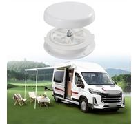 FACAIIO Housse d'évent de toit en forme de champignon pour camping-car, remorque de camping, diamètre du capuchon de 13,5 cm, fixation universelle en plastique blanc avec base à 4 vis pour une