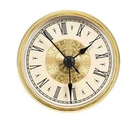 FACAIIO Insert d'horloge à quartz 70 mm Mécanisme de mouvement avec chiffres romains ou arabes DIY Réparation d'horloge pour garniture dorée et argentée