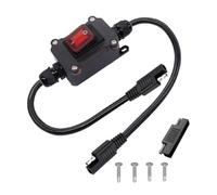 FACAIIO Interrupteur d'alimentation en ligne SAE 20 A 12 V-24 V avec | Câble d'extension 14 AWG pour jardin, terrasse, PA66, retardateur de flamme, kit de contrôleur CC marche/arrêt