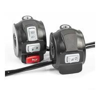 FACAIIO Interrupteur de lumière pour guidon de 22,2 mm, double interrupteur avec marquage de fil positif/négatif pour tricycles électriques et véhicules de type poussoir (kit gauche + droite)