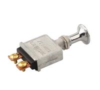 FACAIIO Interrupteur poussoir robuste 75 A 6-28 V CC SPST 2 positions pour | Cosses à vis en cuivre pour camion, bus, bateau, moto, corps en alliage de zinc, couleur argentée