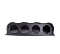 FACAIIO Jauge de voiture de 52 mm pour support de montage universel, 4 trous de course pour support de compteur, support d'instrument en plastique ABS, noir + carbone