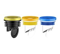 FACAIIO Joint de bride de WC robuste en silicone et plastique haute température pour anneau avec fonction anti-refoulement, prévention des tuyaux de 100 à 110 mm, jaune