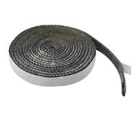 FACAIIO Joint de chauffage en fibre de verre pour poêle à granulés en corde plate pour four, cheminée, chaudière, verre, 15 mm/20 mm/25 mm, noir, 200 cm