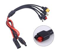 FACAIIO Kit adaptateur connecteur panneau solaire 4 en 1 avec câble de charge pour entrées XT60/DC5521/DC7909 compatible avec ECOFLOW River/Delta Series, Anker 521 et Powkey Power Stations