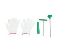 FACAIIO Kit complet de retrait de tige de valve pour réparation de pneus avec crochet extracteur et gants - Véhicule de bricolage efficace pour l'entretien des pneus