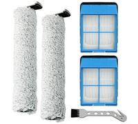 FACAIIO Kit d'accessoires de rechange pour aspirateurs Bissell CrossWave OmniForce 3882 et 3970F, pièce de rechange avec 2 rouleaux de brosse, 2 filtres et 1 outil de nettoyage