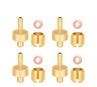FACAIIO Kit de 4 entretoises pour freins hydrauliques en cuivre pour vélo | HOPE TECH3 V4 E4 X2 Kit de raccords en laiton CNC durable avec aiguille olive et entretoise Doré