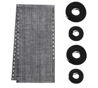 FACAIIO Kit de mise à niveau pour chaise de plage avec tissu en nylon résistant et cordes élastiques pour une utilisation durable (gris foncé)