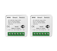 FACAIIO Kit d'interrupteur sans fil avec télécommande RF433, commandes vocales et applications compatibles avec les systèmes de maison intelligente TUYA, facile à installer, blanc