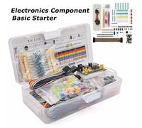 FACAIIO Kit électronique de platine d'expérimentation 830 points avec fils de démarrage, résistances, LED, transistors IC pour Arduino Starter Set