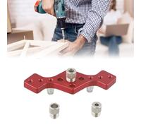 FACAIIO Localisateur de poinçon 3 en 1 pour le travail du bois avec bagues de guidage de perçage 6/8/10 mm, positionneur de cheville auto-centrant pour perçage vertical, alliage d'aluminium