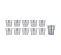 FACAIIO Lot de 10 doublures de seau à graisse en feuille d'aluminium et pour barbecues à granulés PitBoss, matériau en métal galvanisé, compatible avec les seaux à graisse standard