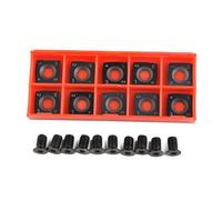FACAIIO Lot de 10 inserts de coupe carrés en carbure de tungstène R150 avec vis pour le travail du bois, tête de coupe de journal de rechange 15 x 15 x 25 mm
