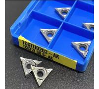 FACAIIO Lot de 10 inserts de tournage en carbure TCGT110202-AK pour aluminium et acier, trempés sous vide avec géométrie optimisée pour une force de coupe réduite