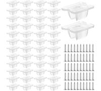 FACAIIO Lot de 100 clips de support de bande LED, support de montage en silicone étanche pour bandes lumineuses LED de 5 à C6 mm, transparent