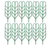 FACAIIO Lot de 12 cadres d'escalade en plastique pour plantes en pot, 15 x 35 cm, treillis vert