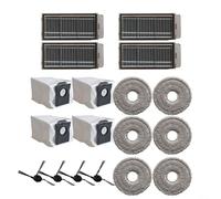 FACAIIO Lot de 14 pièces de rechange pour X50 Complete Master L50 pour robot Pro pour aspirateur, brosses latérales, filtres, sacs à poussière, chiffons de nettoyage