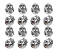 FACAIIO Lot de 16 écrous de roue en acier pur pour Ford M12 x 1,5, siège conique à 60 degrés, finition argentée, résistant à la corrosion, acier au carbone de qualité 10.9