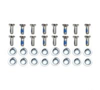 FACAIIO Lot de 16 vis et entretoises de fixation M6 x 16 mm, boulons de rechange en métal pour fixation de ski et de planche à neige, kit de matériel de montage sécurisé, 16 pièces