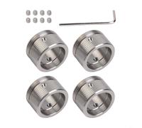 FACAIIO Lot de 2 adaptateurs de thermostat de chauffage en acier inoxydable M30 x 1,5 pour valves RA RAVL, convertisseur de valve de radiateur ID 22 mm avec clé hexagonale et vis, argent